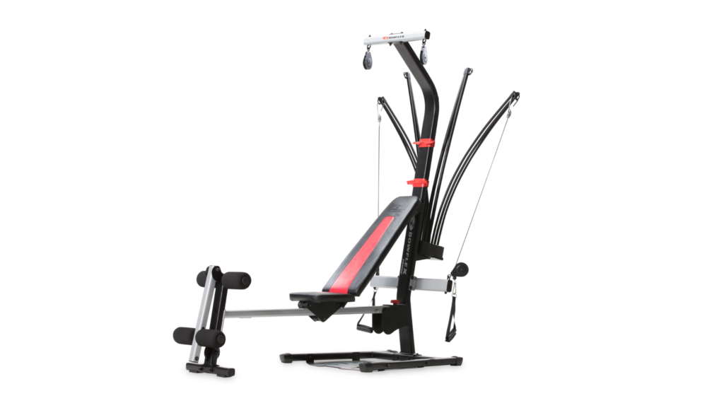 The Bowflex PR1000 home gym machine is displayed here, one of the top used back machines
